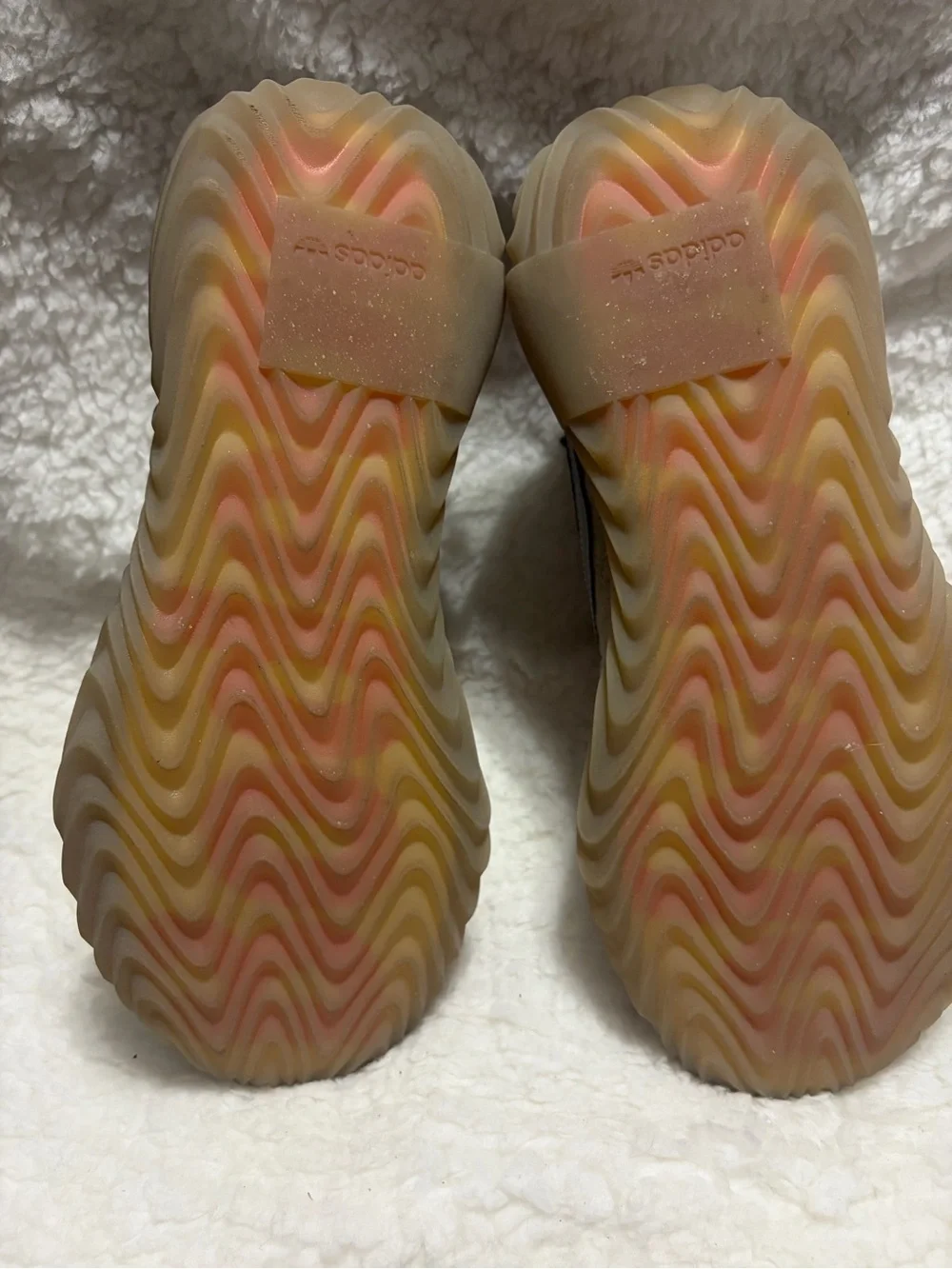 adidas men’s Sobakov Bodega Beige with Orange Accents Sneakers